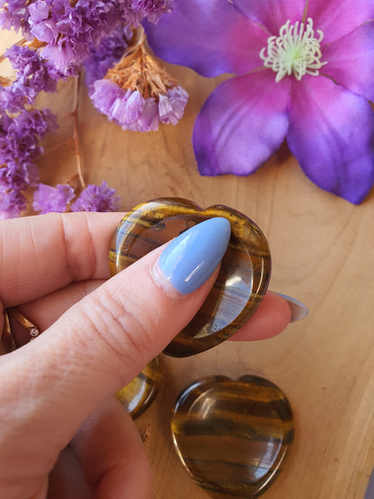 Tijgeroog Duimsteen / worrystone hart