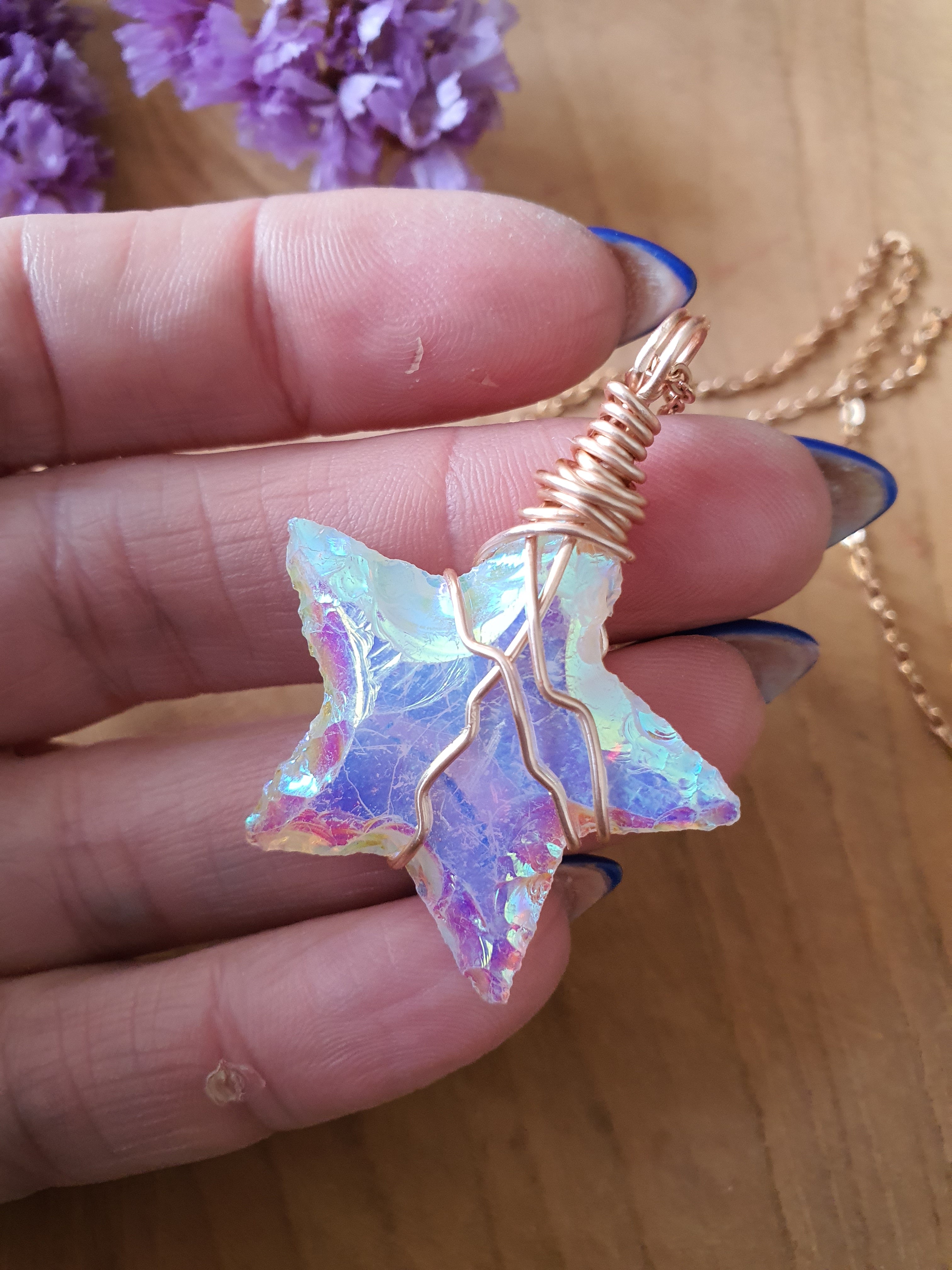 Wire Wrapped Ster hanger Angel Aura (nr 8)