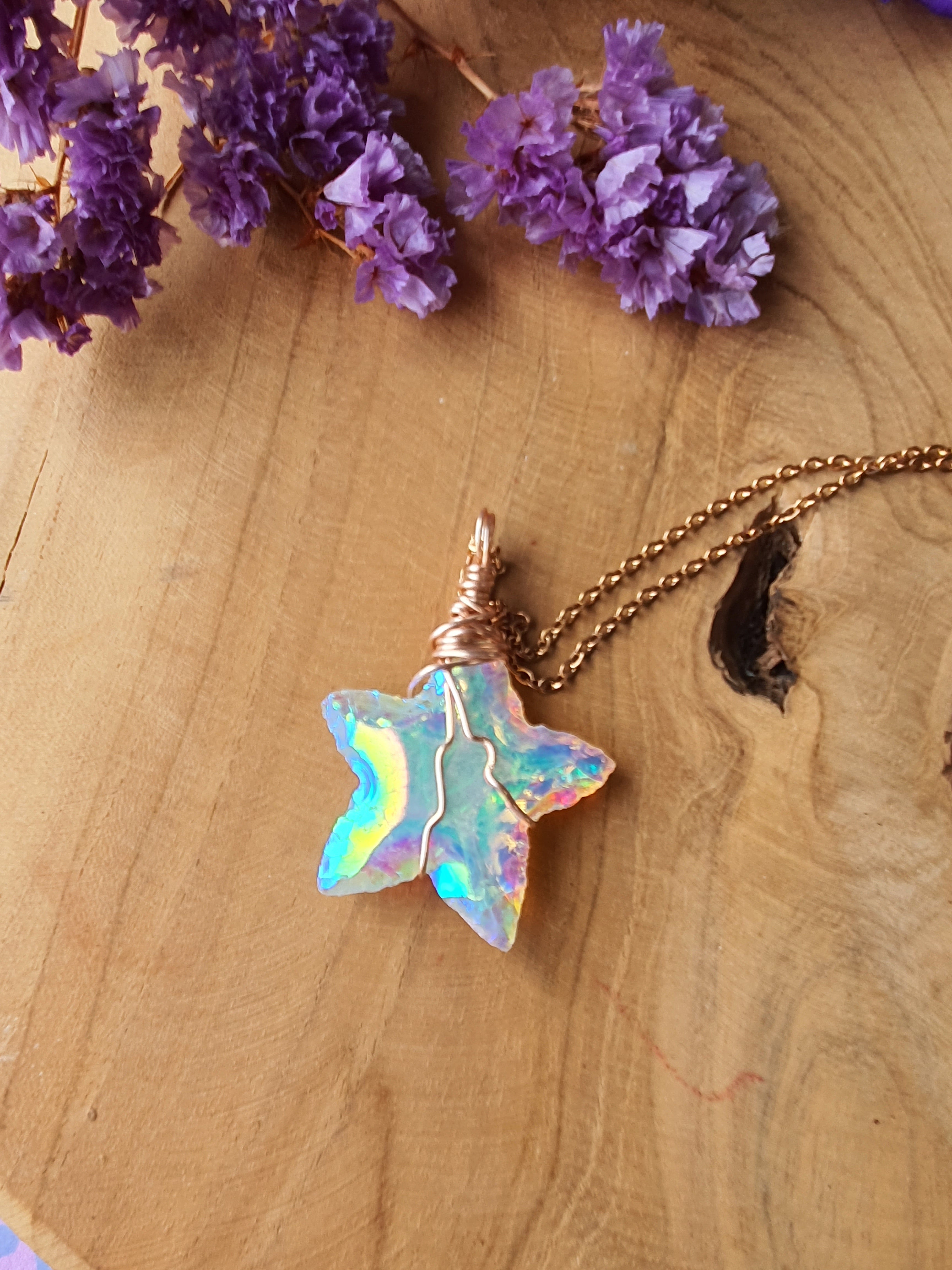 Wire Wrapped Ster hanger Angel Aura (nr 10)