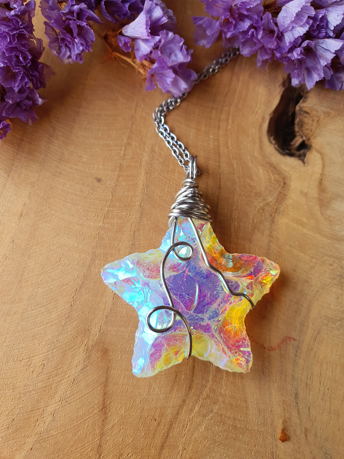 Wire Wrapped Ster hanger Angel Aura (nr 11)