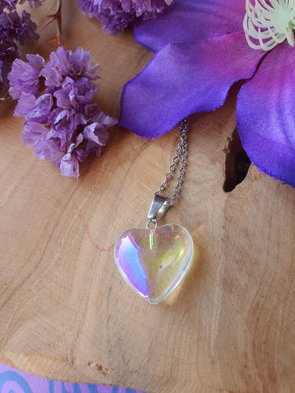Angel Aura Hart Hanger met RVS Ketting