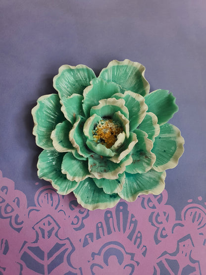 Shungiet Orgonite Wandbloem mintgroen (nr 2)