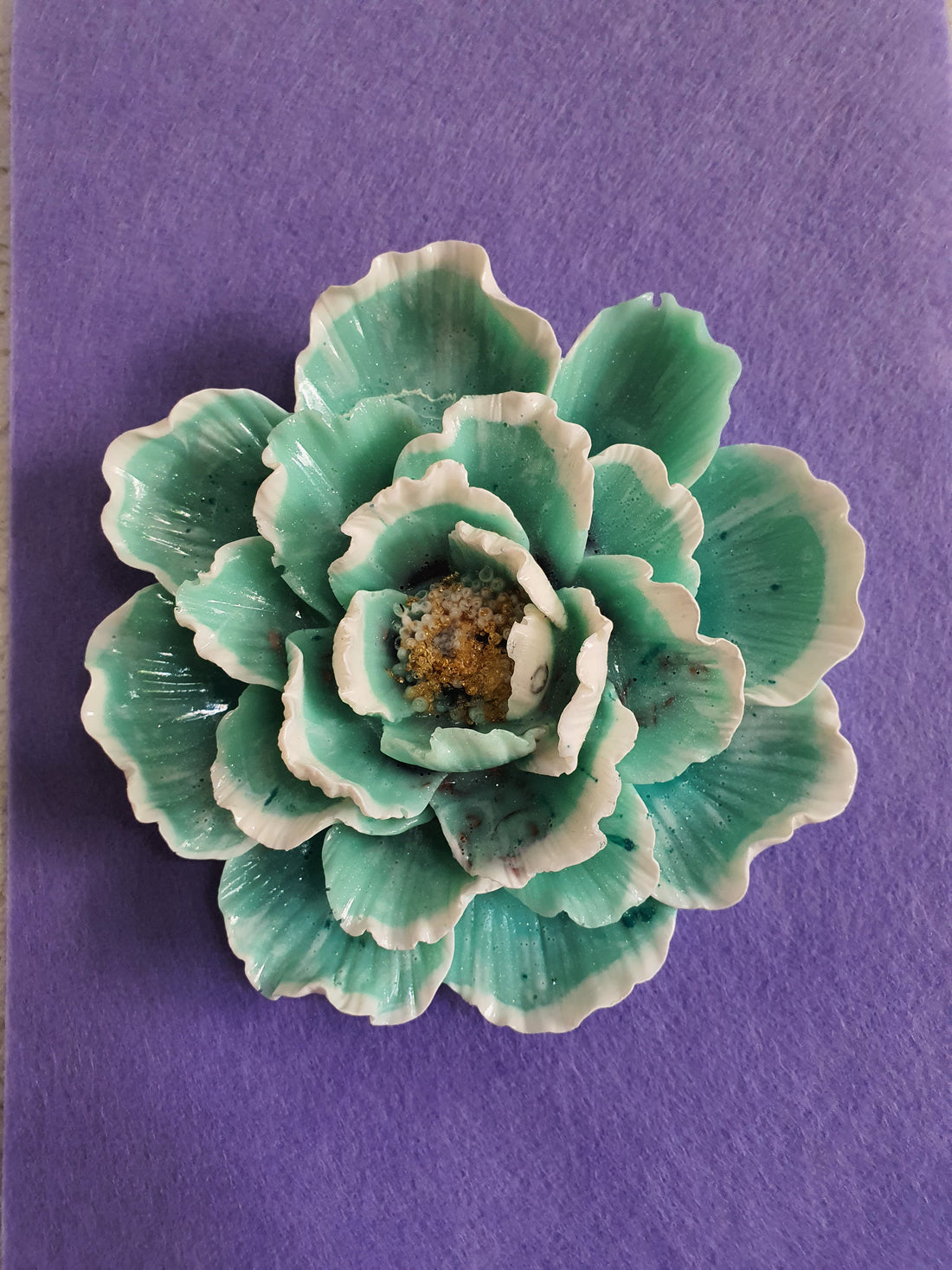 Shungiet Orgonite Wandbloem mintgroen (nr 2)