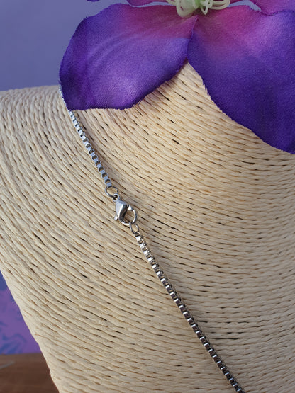Gegraveerde Ketting met Vrije Tekst: Rechthoek Hanger