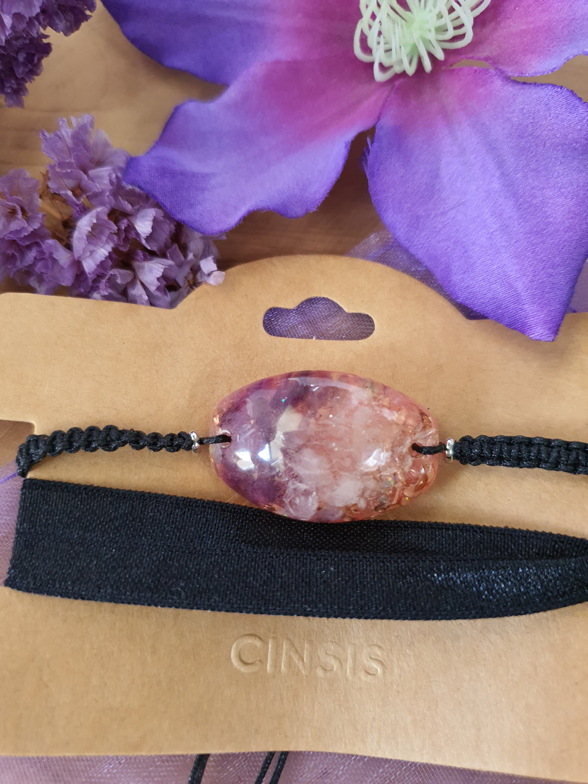 Orgonite armband Gouden Driehoek (125)