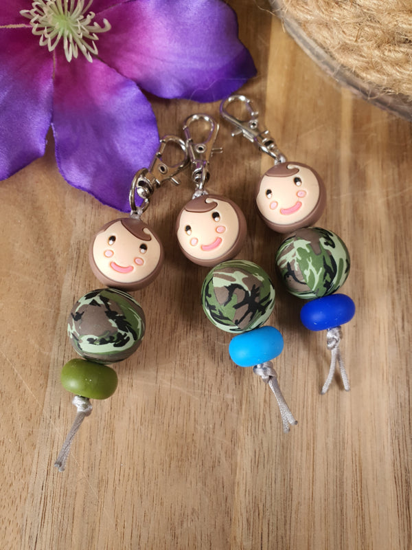 Sleutelhanger / tassenhanger Gelukspoppetje jongen