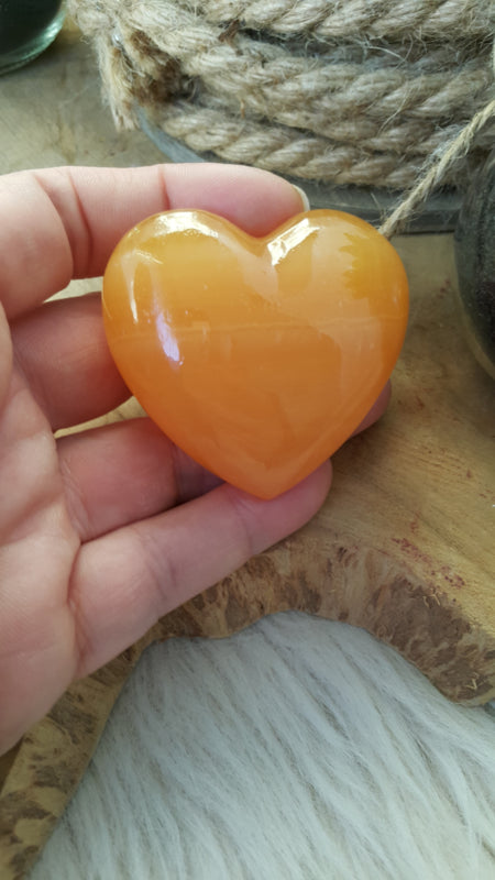 Oranje Calciet hart ± 5 CM