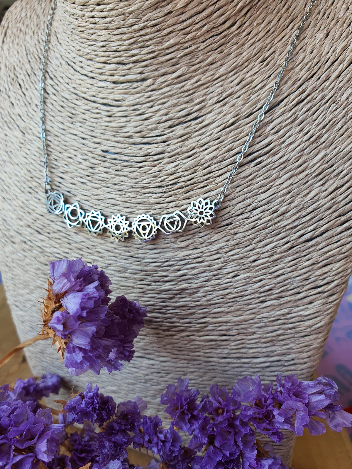 7 Chakra ketting RVS Goud of Zilver