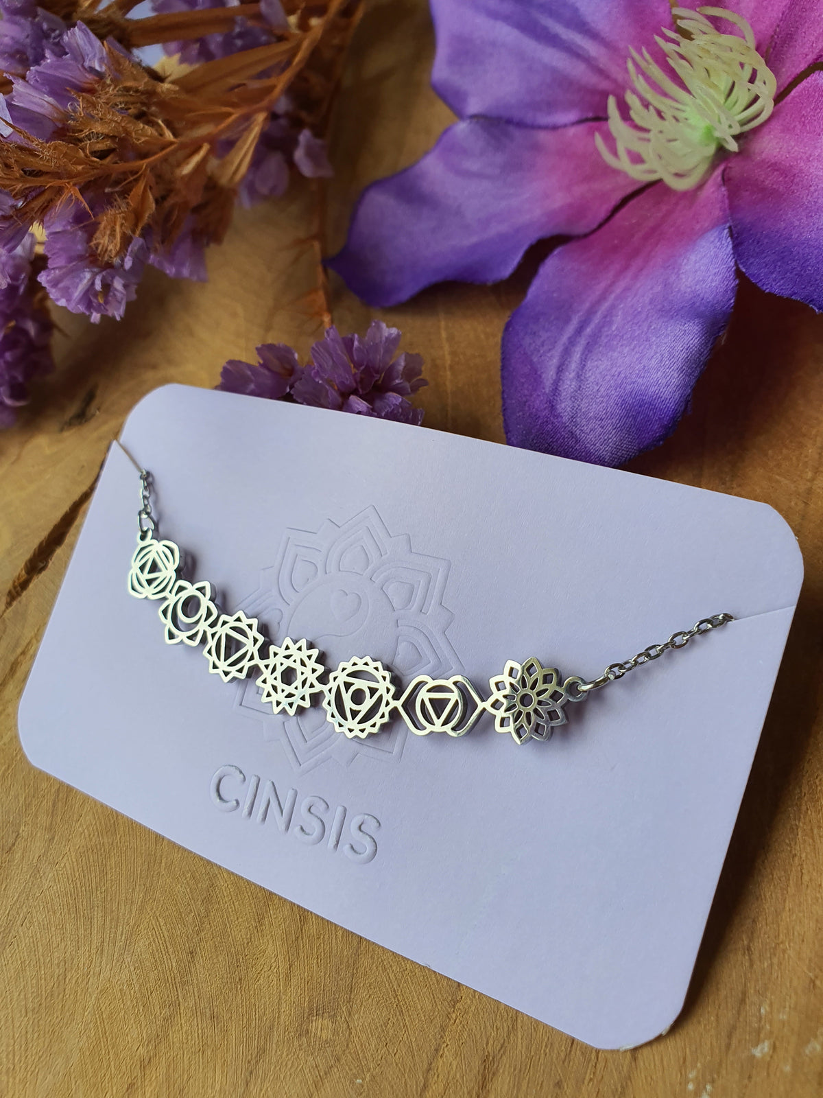 7 Chakra ketting RVS Goud of Zilver
