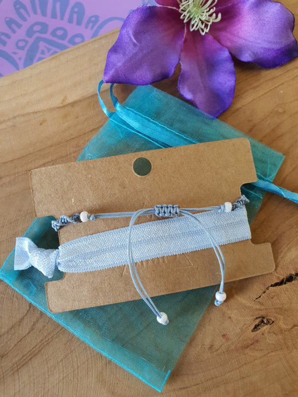 Orgonite Armband voor kind Blauwe Chalcedoon met Bergkristal (nr 3002)