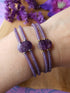 Amethist edelsteen armband handgemaakt met miyuki kralen (103) keuze met rvs zilver of goud adwerking
