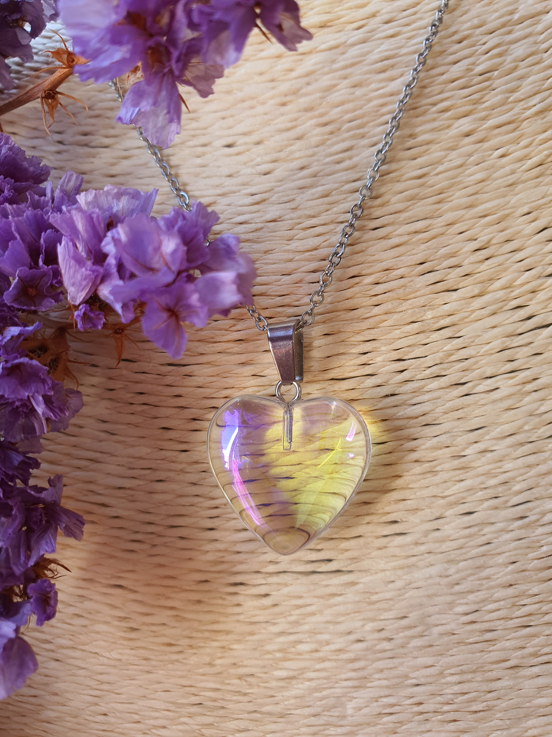 Angel Aura Hart Hanger met RVS Ketting