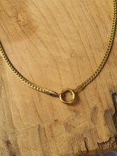 Basisketting RVS gouden platte Cubaanse ketting &