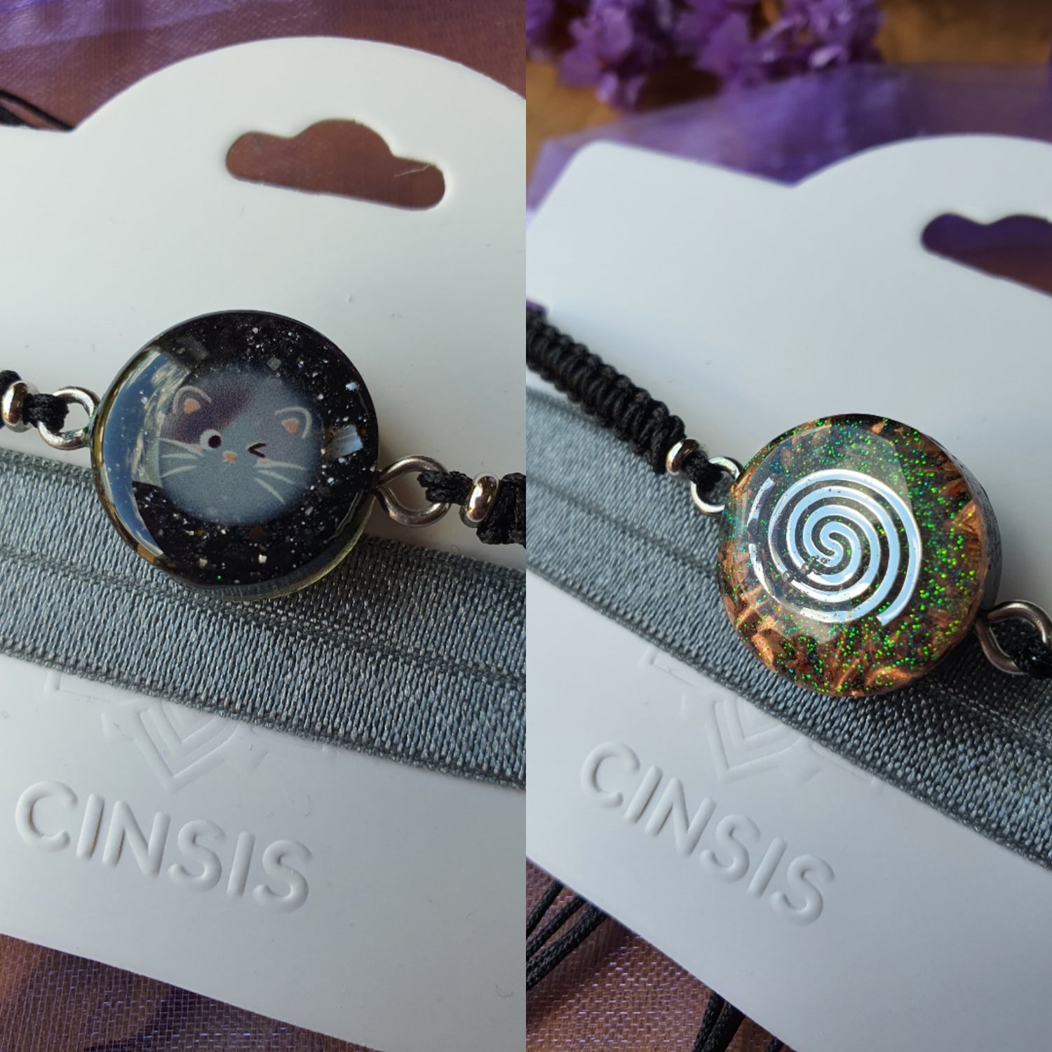 Cinsis Orgonite mix: Orgonite armband 2 in 1 nr 5008