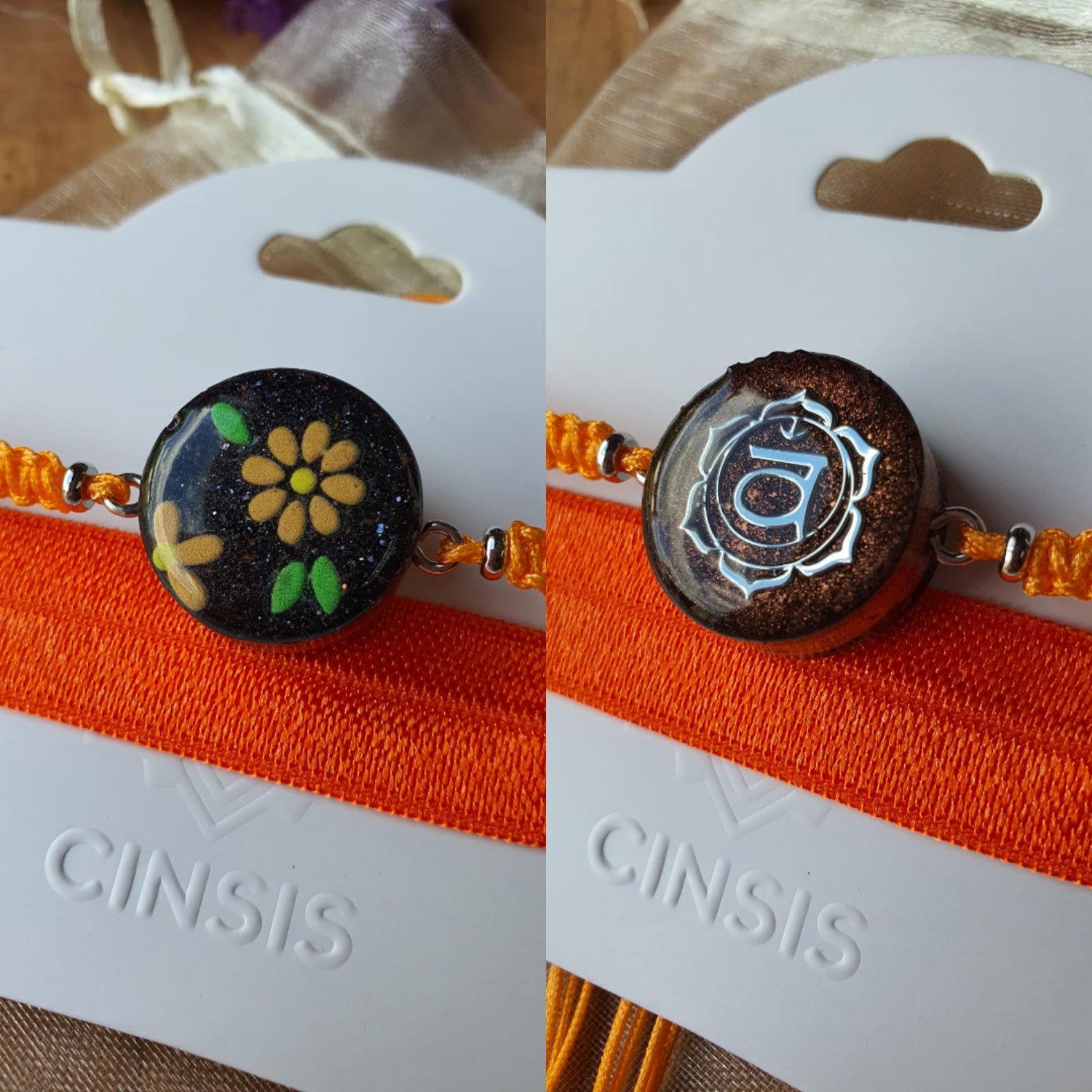 Cinsis Orgonite mix: Orgonite armband 2 in 1 nr 5011