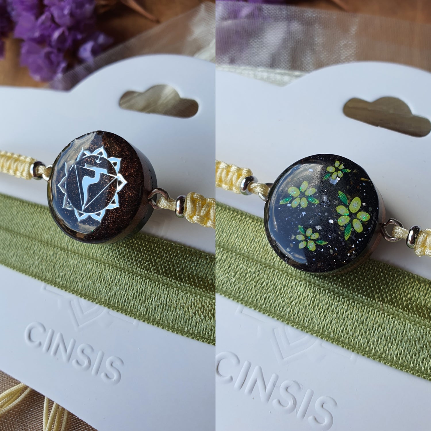 Cinsis Orgonite mix: Orgonite armband 2 in 1 nr 5012