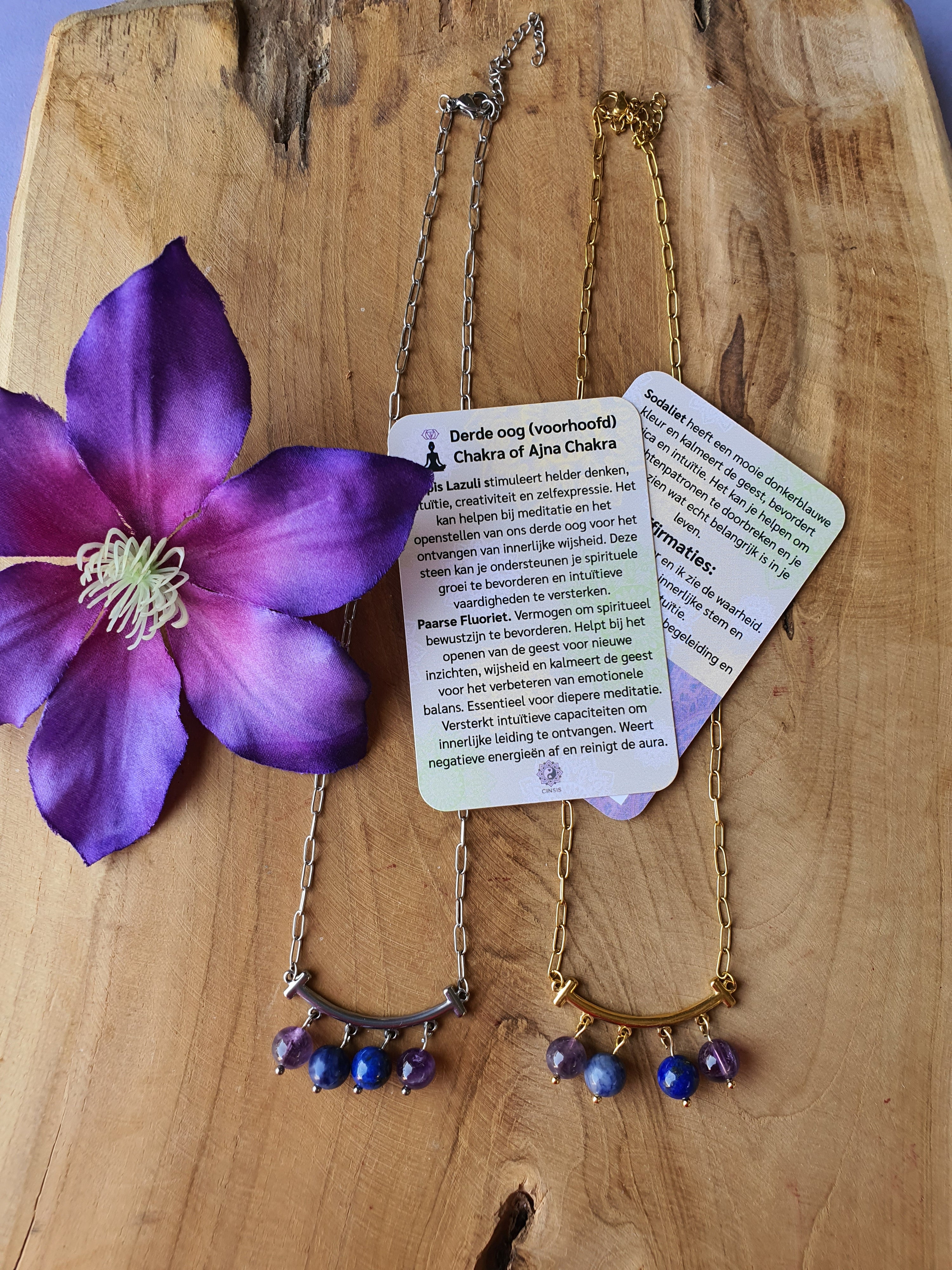 Edelstenen chakra Ketting Derde oog chakra of Ajna Chakra
