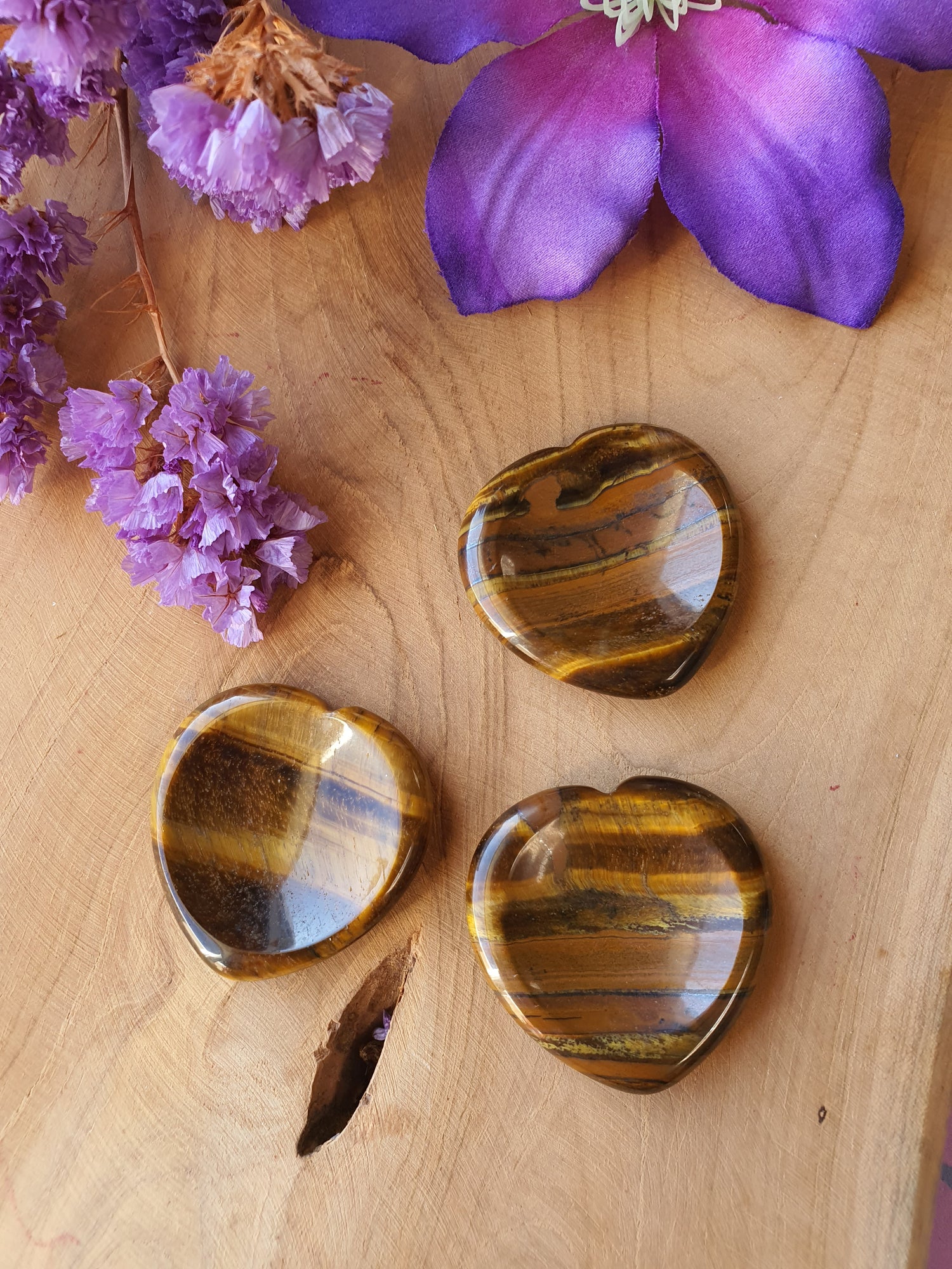 Tijgeroog Duimsteen / worrystone hart