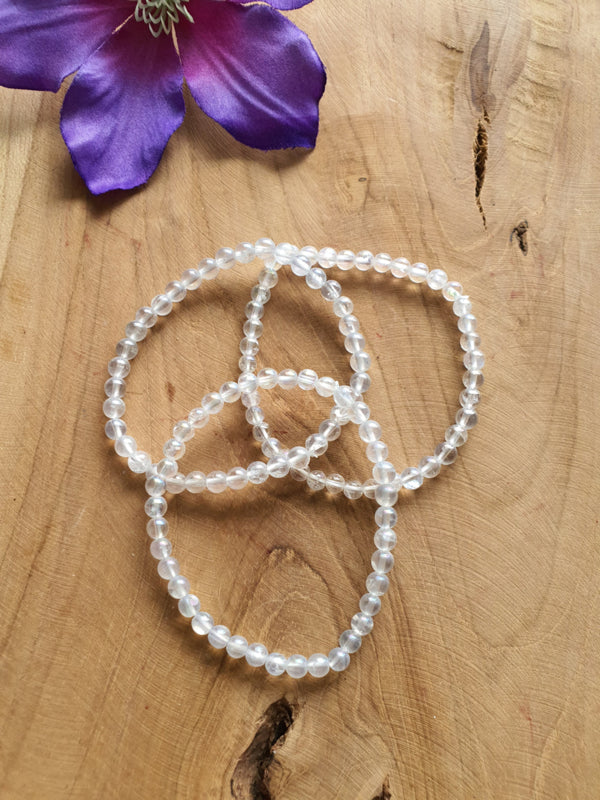 Edelsteen Kogel Armband Angel Aura 4 mm.