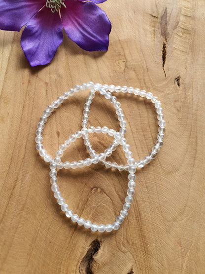 Edelsteen Kogel Armband Angel Aura 4 mm.