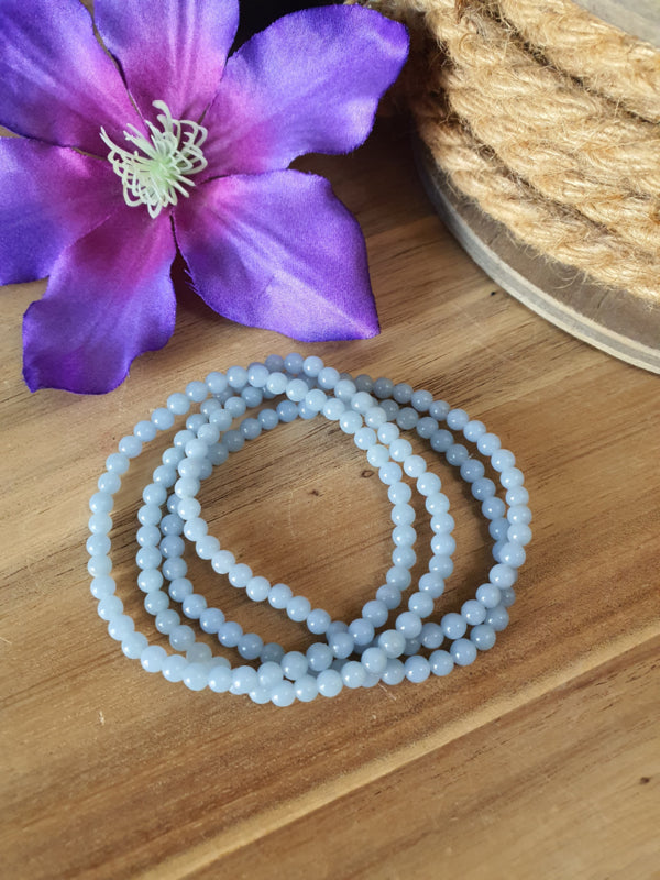 Edelsteen Kogel Armband Angeliet 4mm.