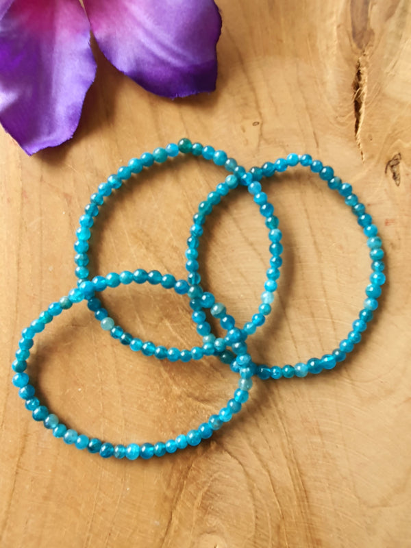 Edelsteen Kogel Armband Apatiet 4mm.