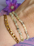Edelsteen Armband Prehniet  facet geslepen 4mm.