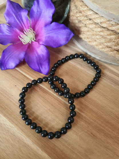 Edelsteen Kogel Armband Shungiet 6mm