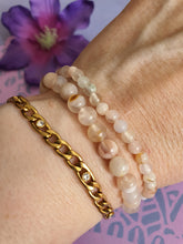 Edelsteen Kogel Armband Bloem (Flower) Agaat 4 en 6mm