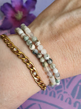 Edelsteen Kogel Armband Boom Agaat 4 mm