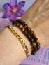 Edelsteen Kogel Armband Tijgeroog  6mm