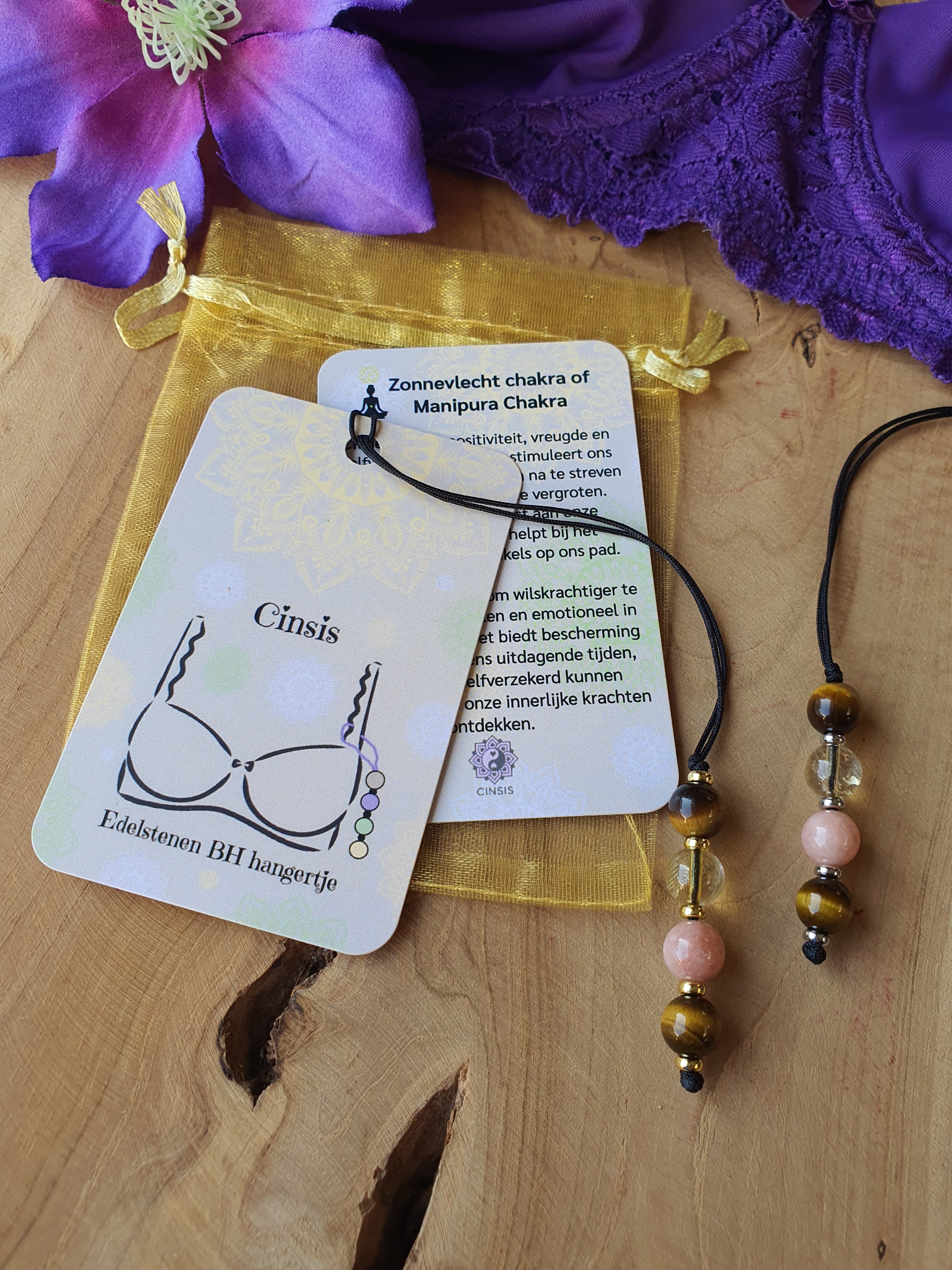 Edelstenen BH Hangertje Zonnevlecht chakra of Manipura Chakra