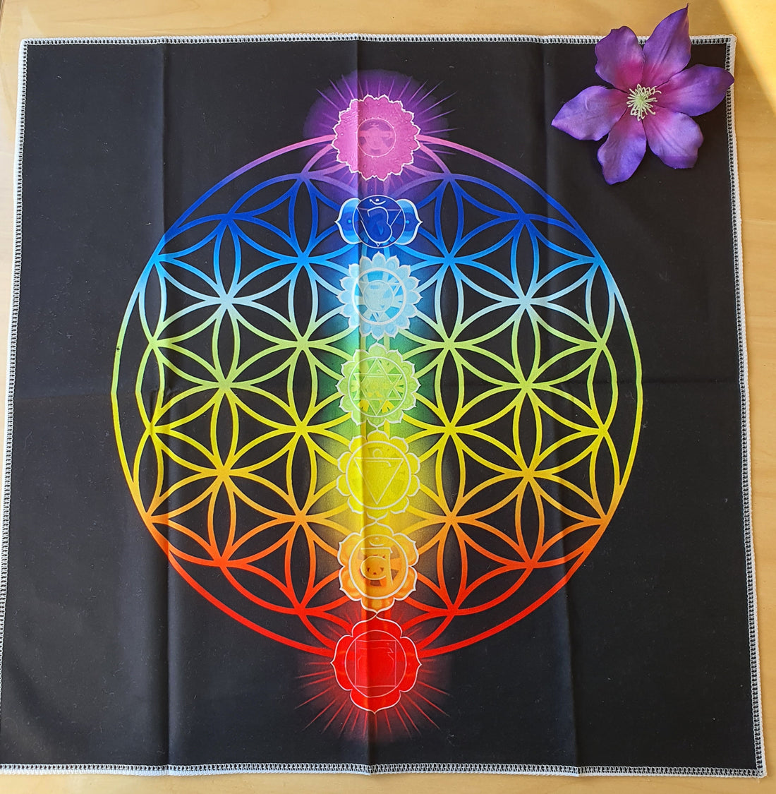 Edelstenen Grid Raster Flower of life - Chakra Doek altaar kleed