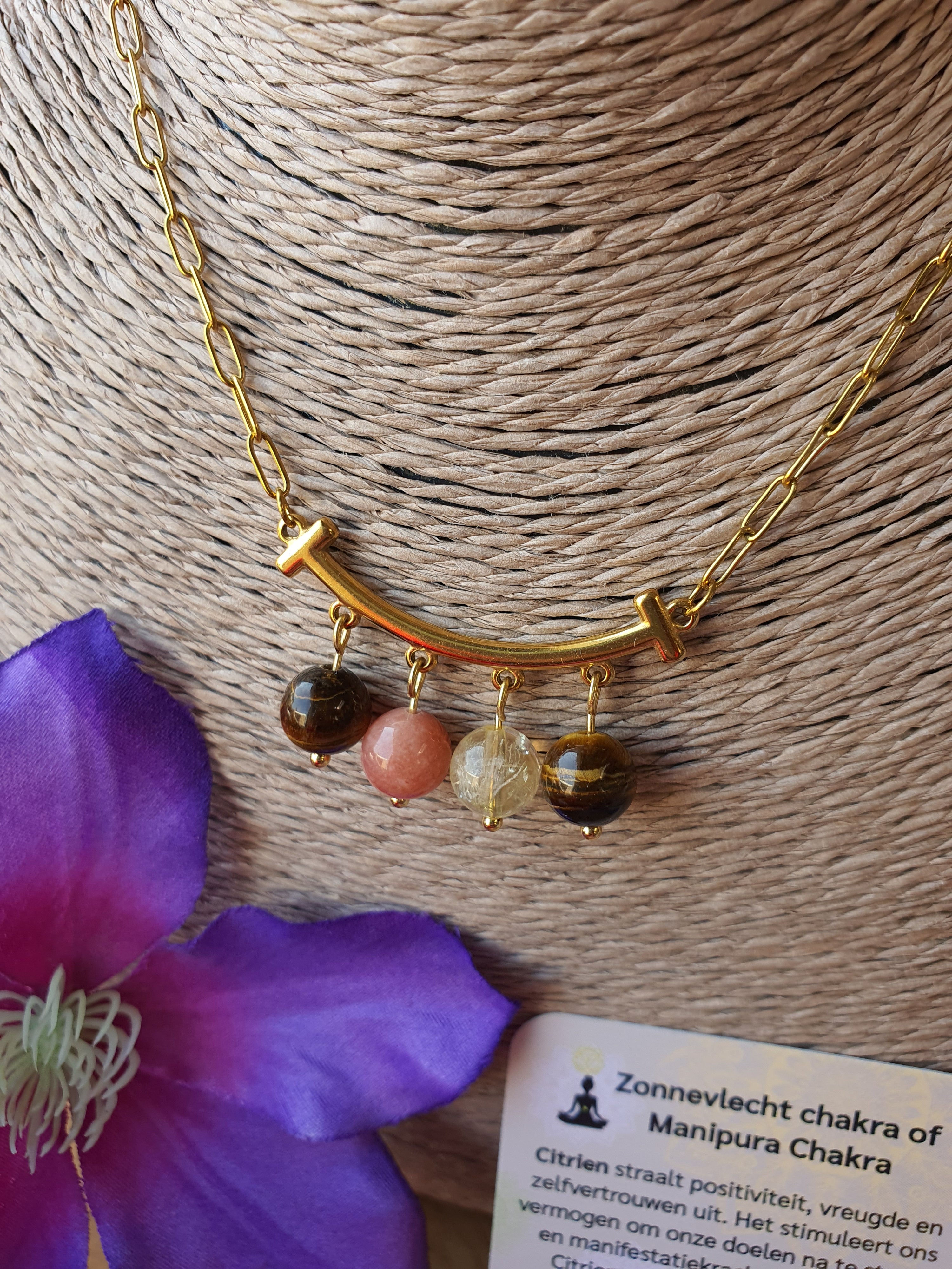 Edelstenen chakra ketting Zonnevlecht(navel)chakra of Manipura Chakra