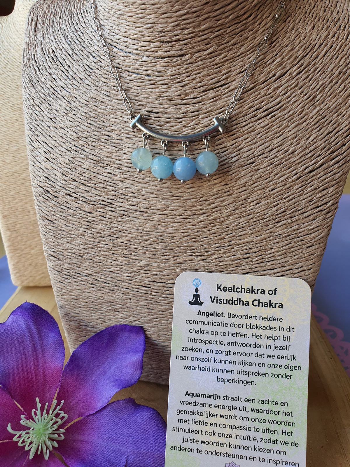 Edelstenen Chakra Ketting Keelchakra of Visuddha Chakra