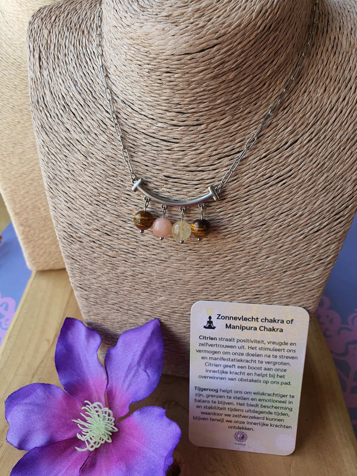 Edelstenen chakra ketting Zonnevlecht(navel)chakra of Manipura Chakra