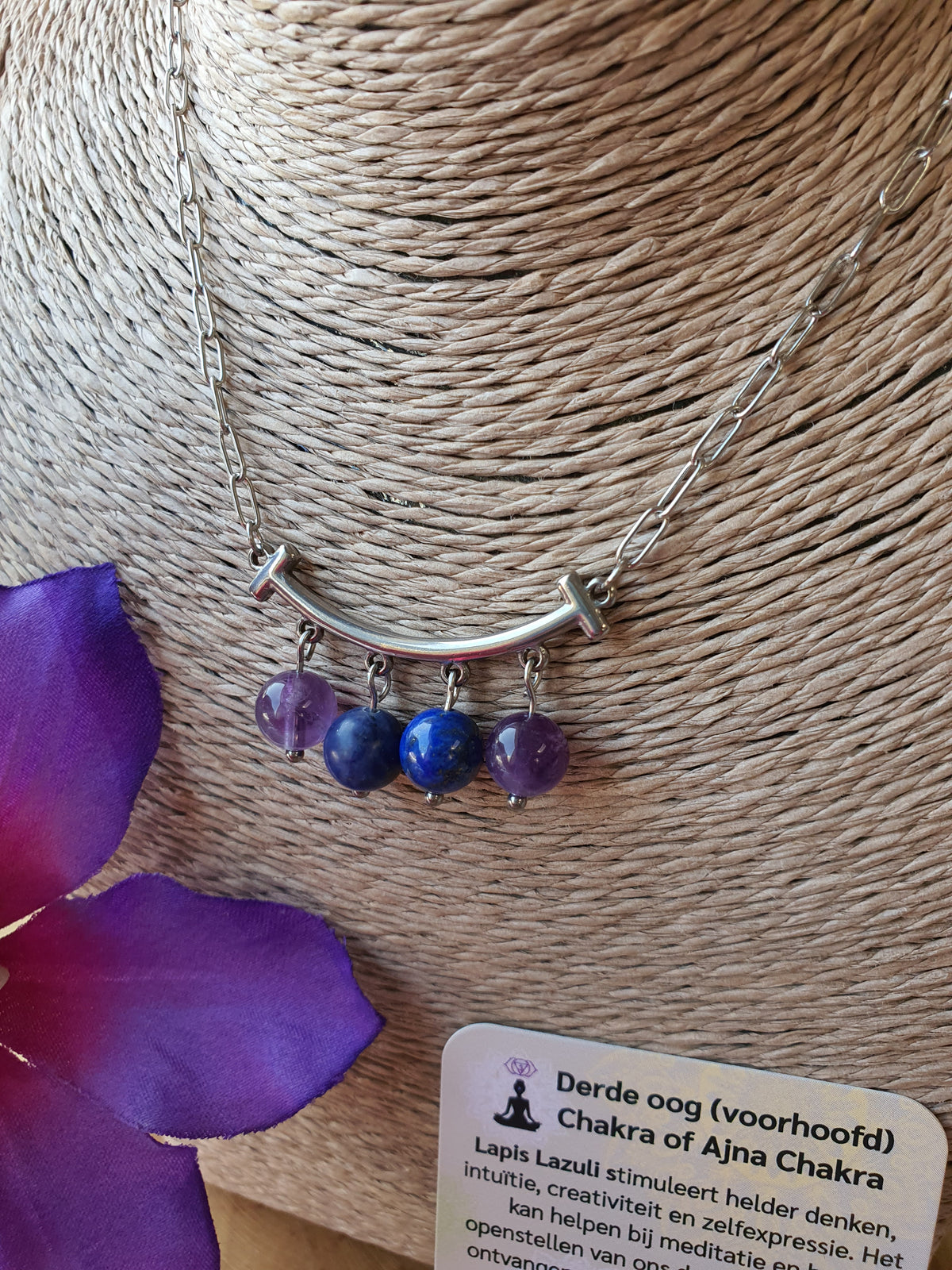 Edelstenen chakra Ketting Derde oog chakra of Ajna Chakra
