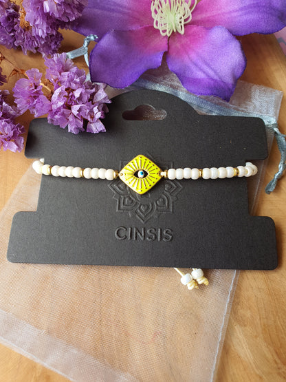 Evil Eye Armband RVS / miyuki (verschillende kleuren)