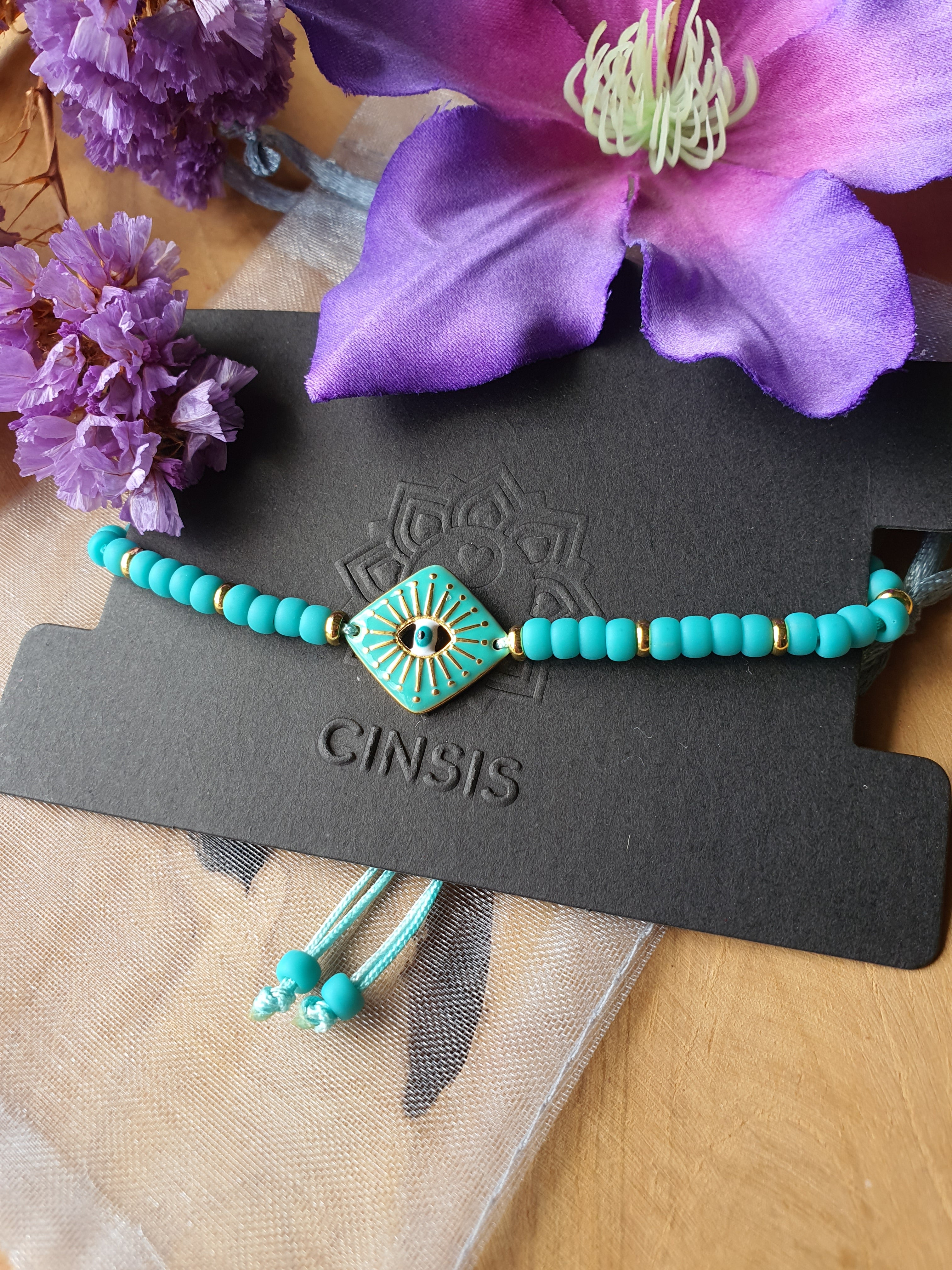 Evil Eye Armband RVS / miyuki (verschillende kleuren)