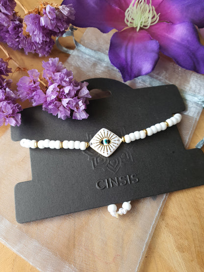 Evil Eye Armband RVS / miyuki (verschillende kleuren)