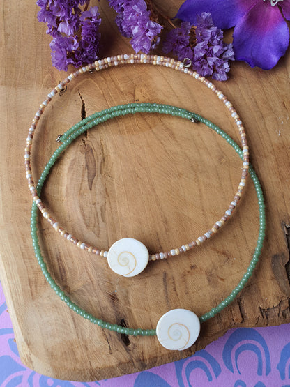 Eye of St Lucia stone choker ketting