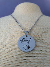 Gegraveerde Ketting met Vrije Tekst: Ronde Hanger rvs zilver