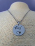Gegraveerde Ketting met Vrije Tekst: Ronde Hanger rvs zilver