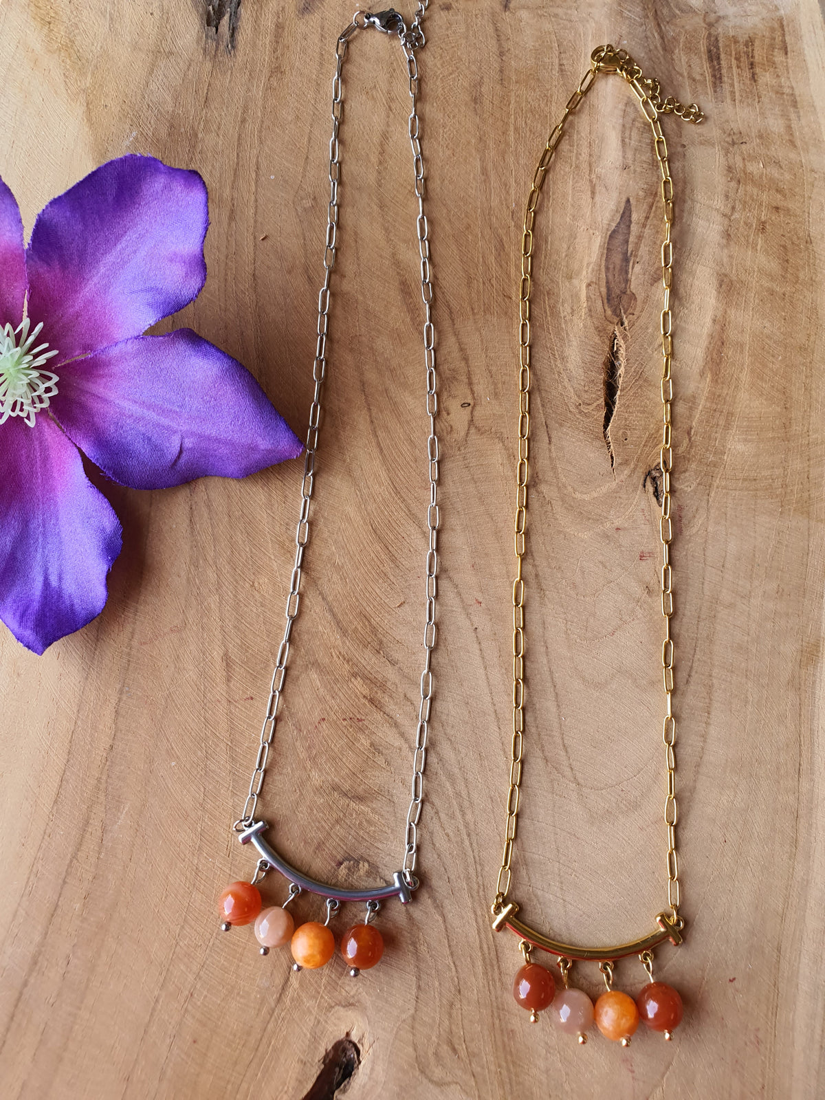 Edelstenen chakra ketting Heiligbeenchakra oftewel Sacraalchakra