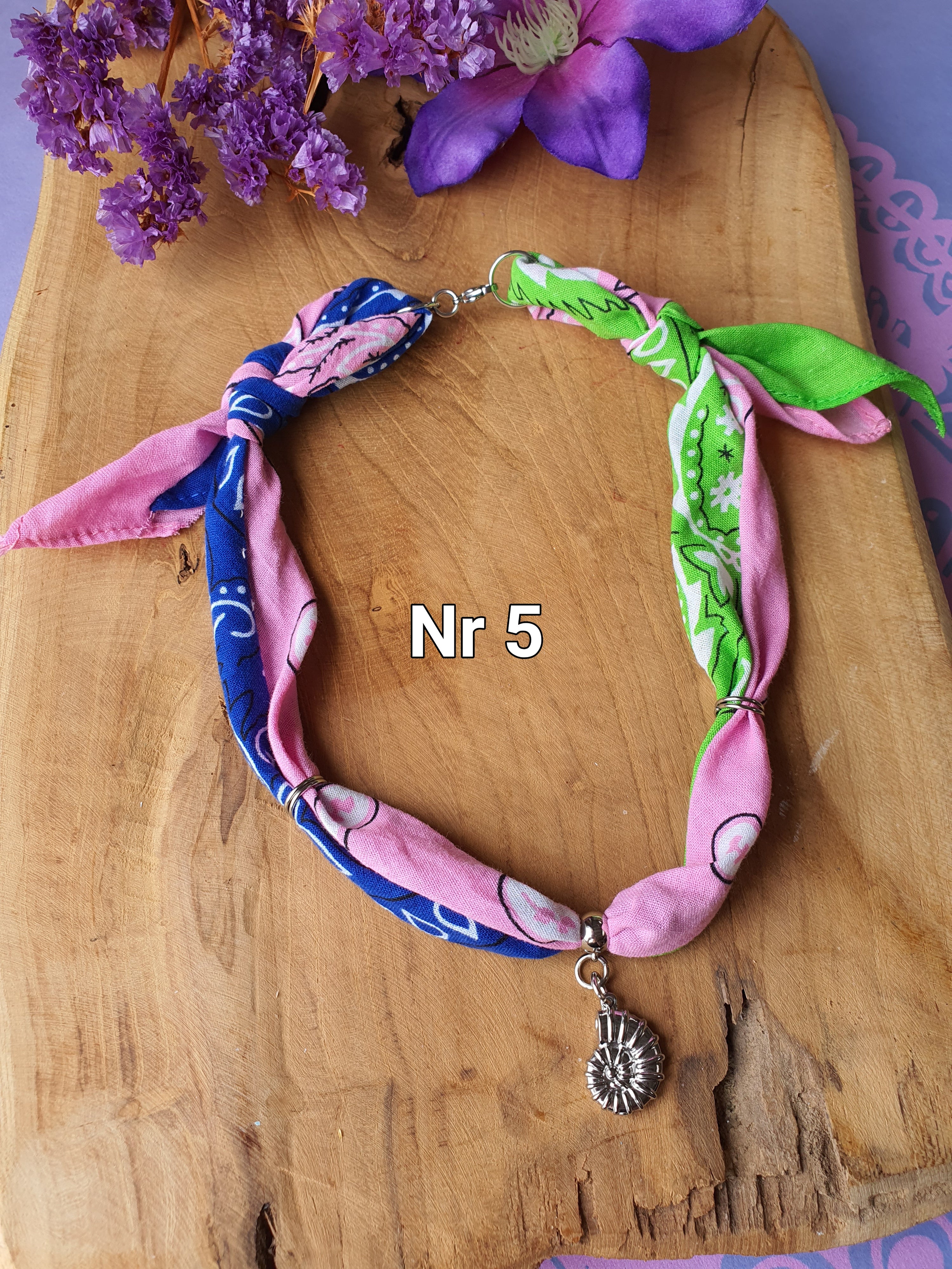 Ibiza Bandana Ketting met RVS zilver