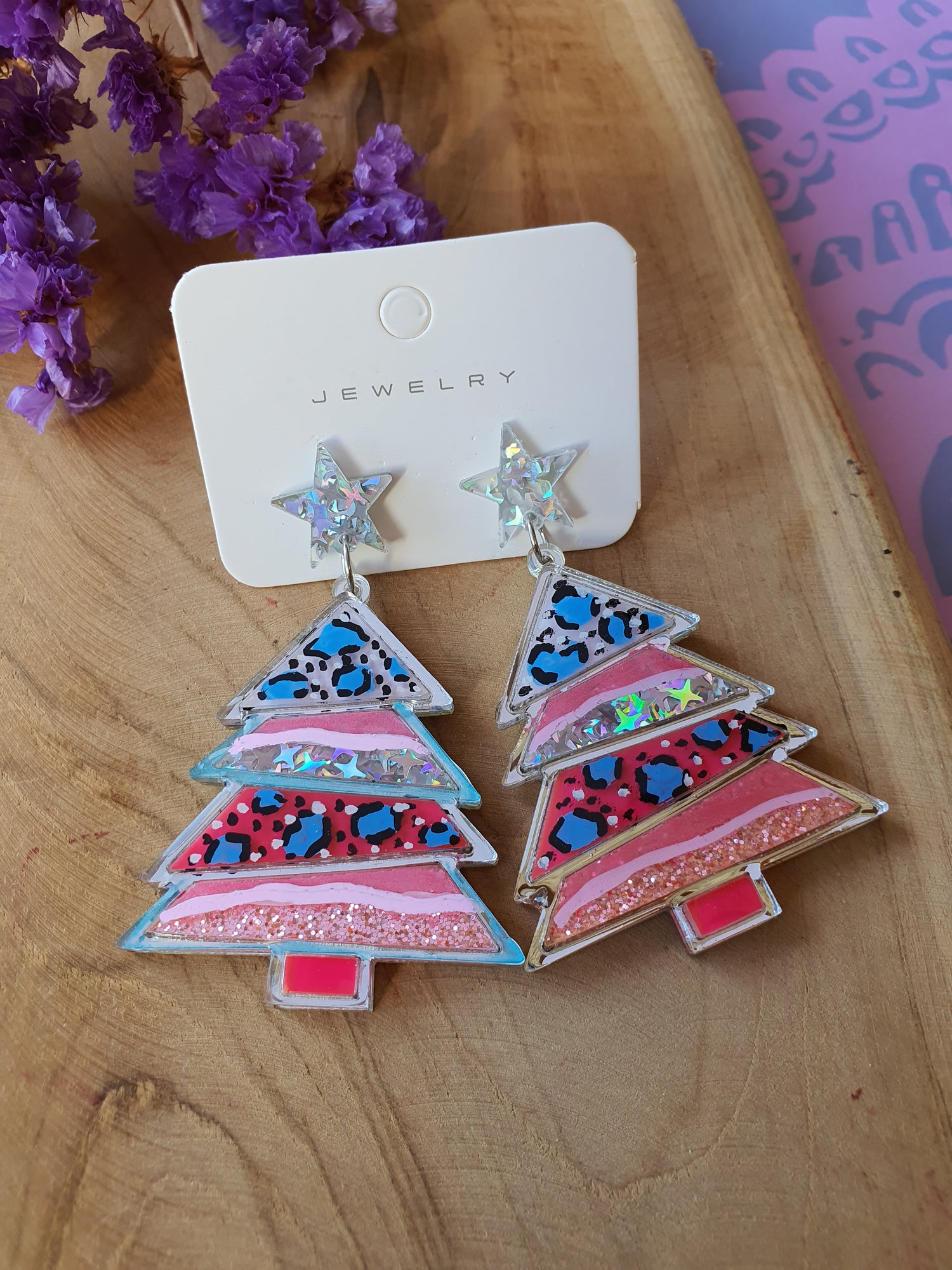 Kerst oorbellen | Kerstboom oorhangers (nr 10003)