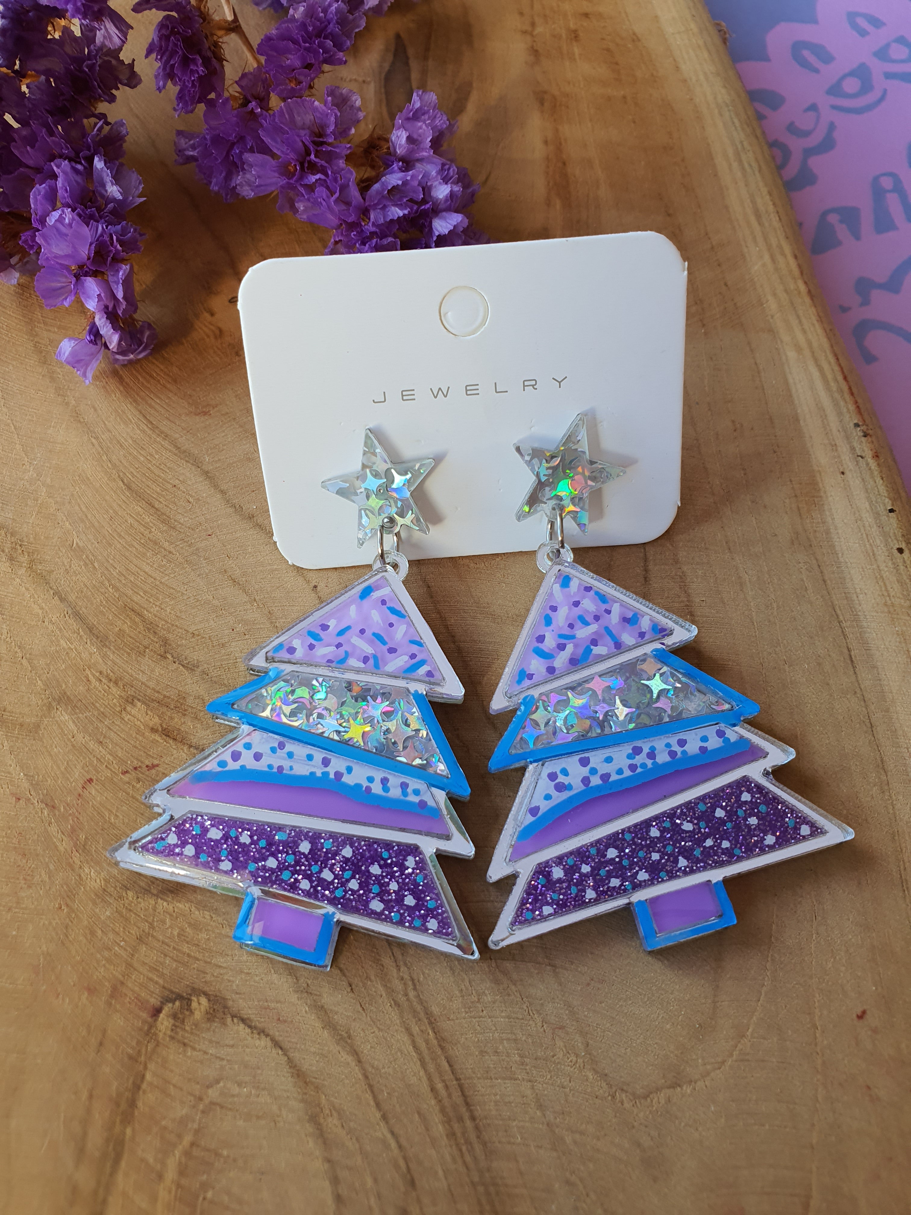 Kerst oorbellen | Kerstboom oorhangers (nr 10006)