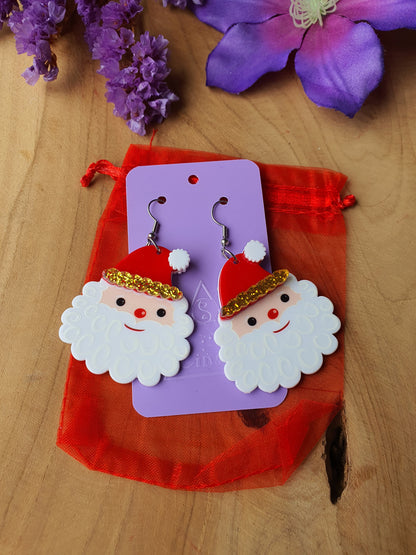 Kerstman oorhangers / oorbellen