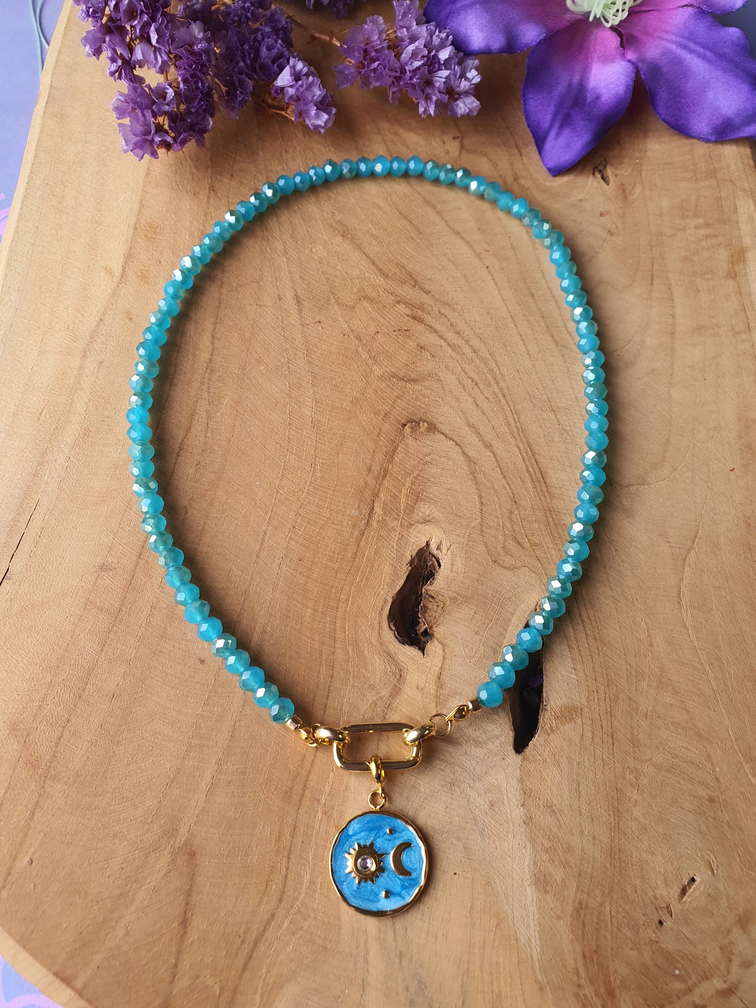 Kristal_facet_kralen_ketting_hanger_blauw.