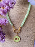 Kristal facet kralen ketting_hanger_groen